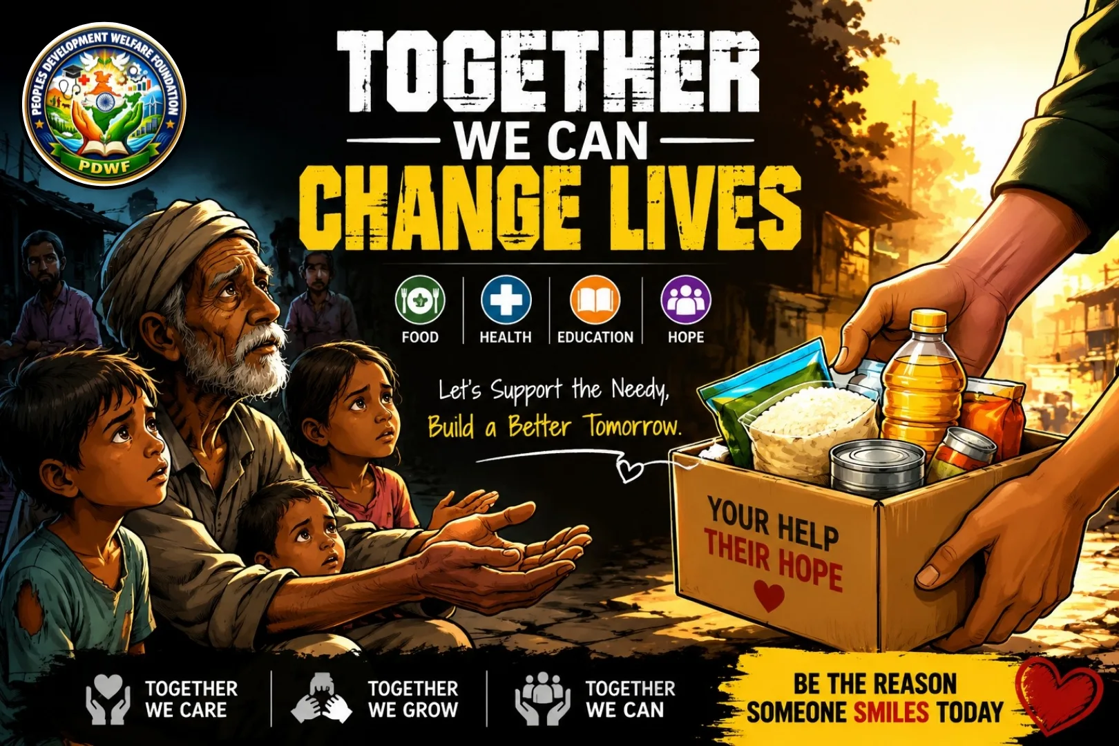 Community food distribution drive